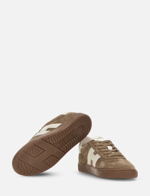 Sneakers in suede Cool Beige