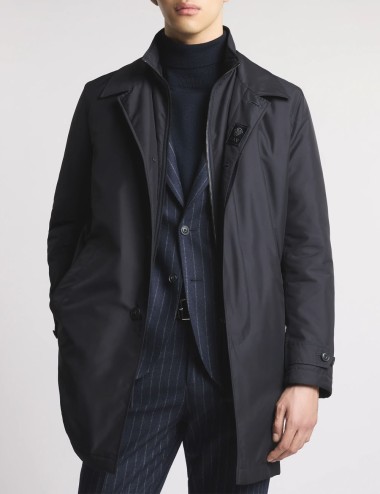 Morning Coat in Technical Poplin Blue