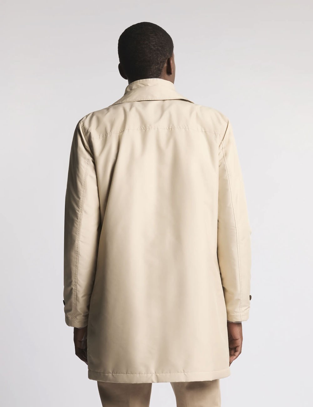 Morning Coat in Technical Poplin Beige