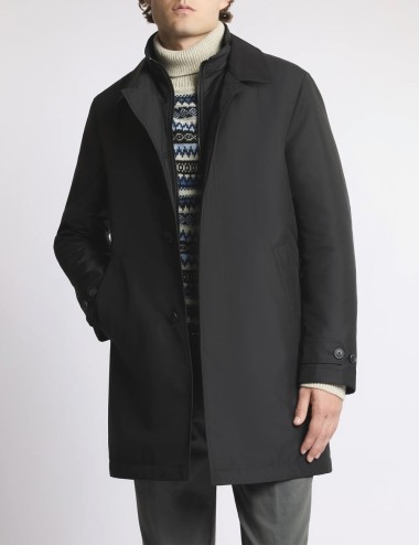 Morning Coat in Popeline Tecnico nero