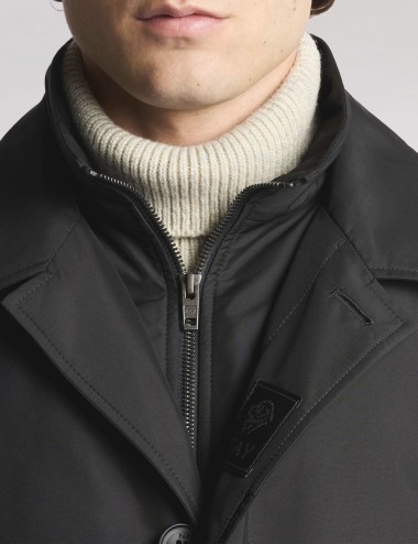 Morning Coat in Popeline Tecnico nero