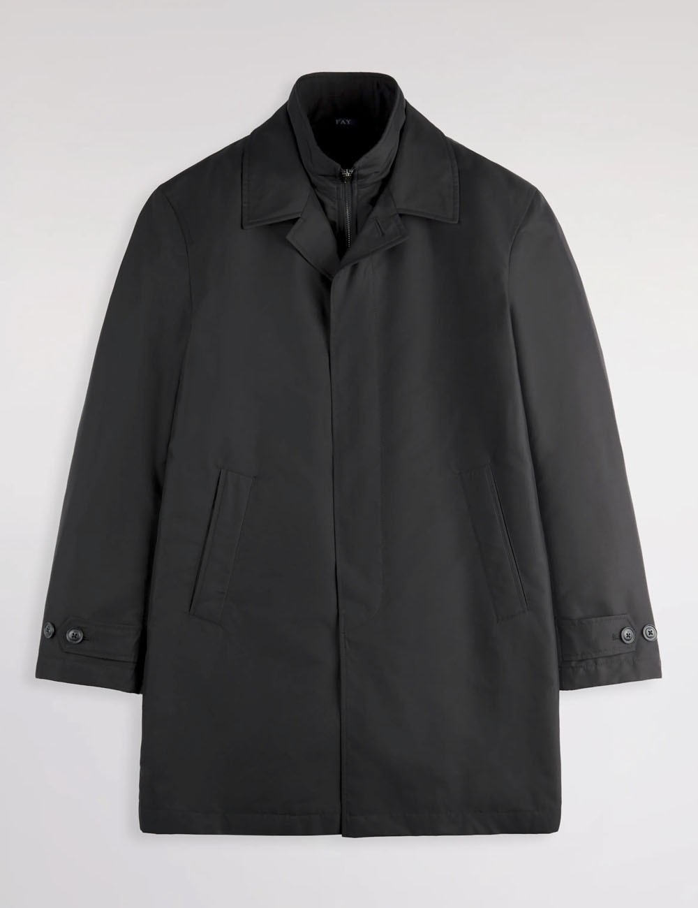 Morning Coat in Popeline Tecnico nero