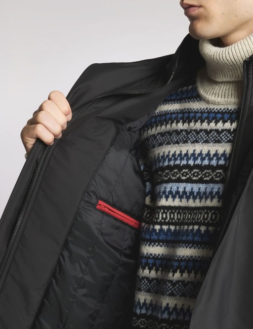 Morning Coat in Popeline Tecnico nero