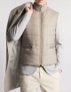 Double Coat in Wool and Cashmere Fabric Beige