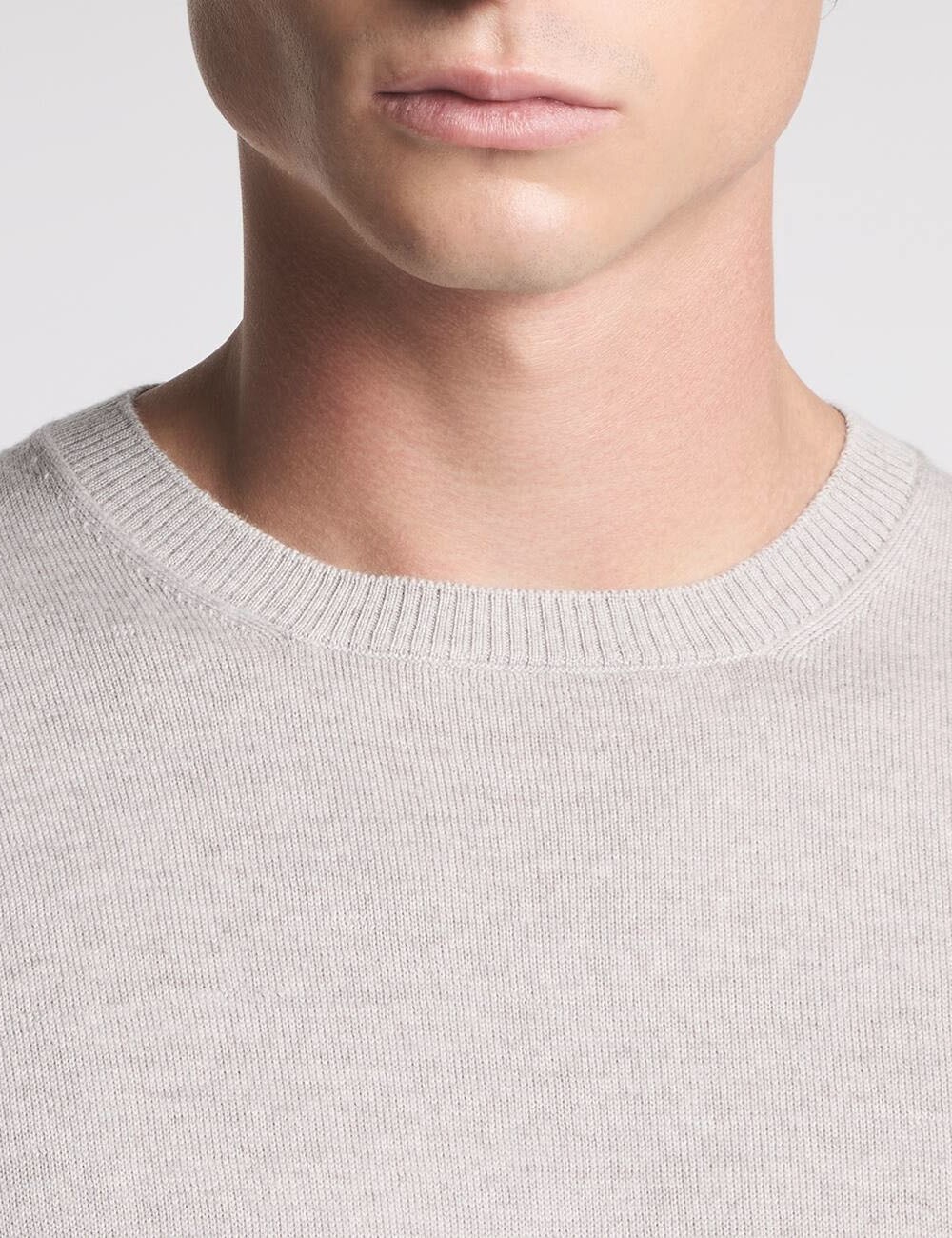 Pull Girocollo in Lana grigio