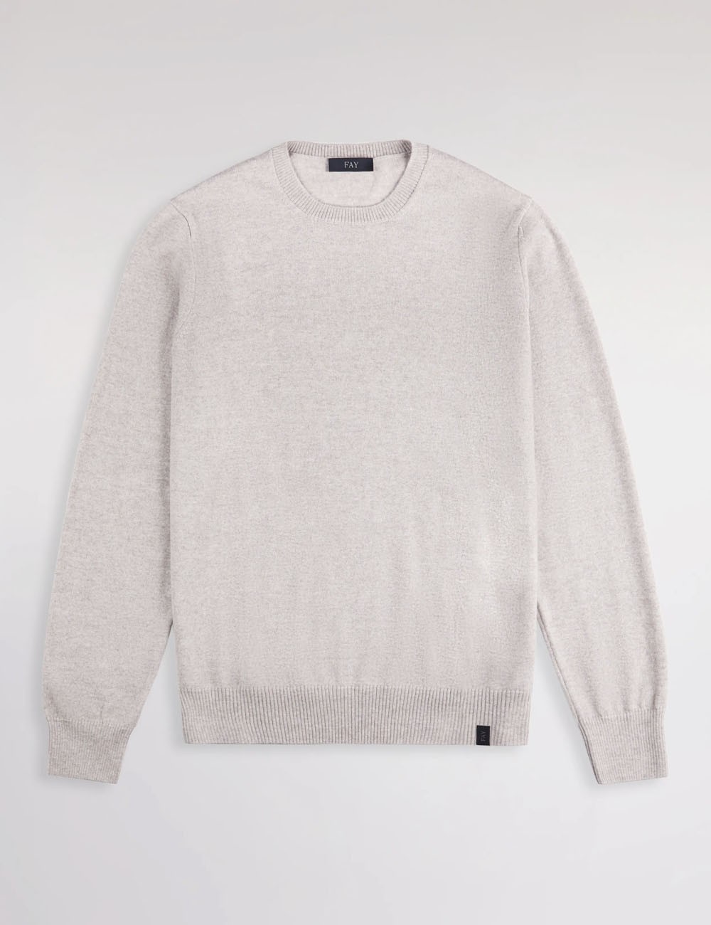Pull Girocollo in Lana grigio