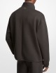 Cotton Blend Zip-Up Jacket black