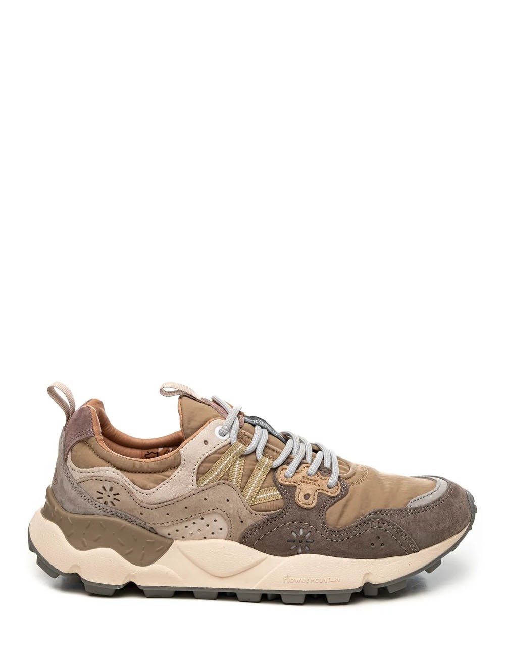 SNEAKERS YAMANO 3 SUEDE GREY-MUD-OFF WHITE