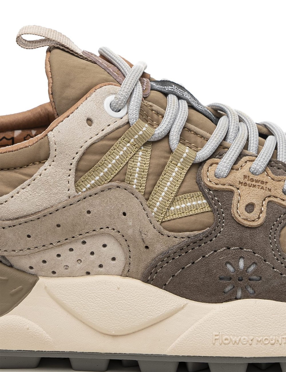 SNEAKERS YAMANO 3 SUEDE GREY-MUD-OFF WHITE