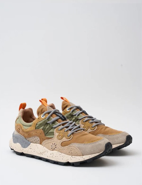 SNEAKERS SCAMOSCIATA YAMANO 3 MAN GREY-LIGHT BROWN-BEIGE
