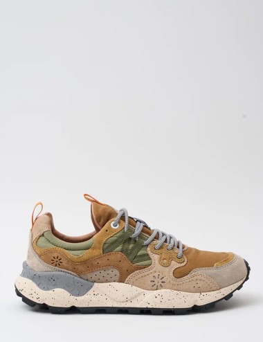 SNEAKERS YAMANO 3 MAN SUEDE GREY-LIGHT BROWN-BEIGE