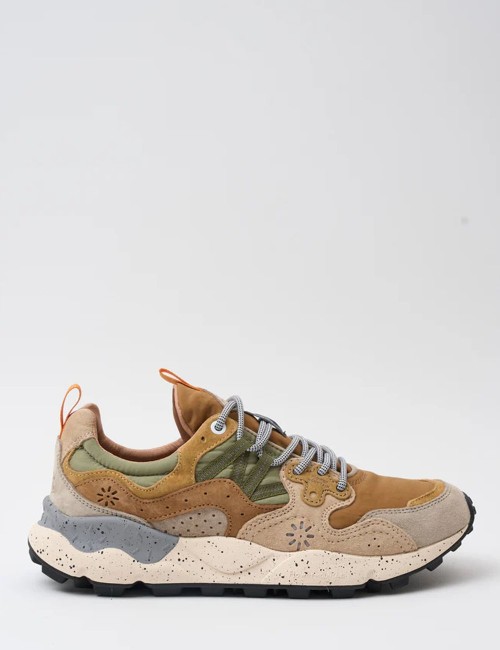 SNEAKERS SCAMOSCIATA YAMANO 3 MAN GREY-LIGHT BROWN-BEIGE