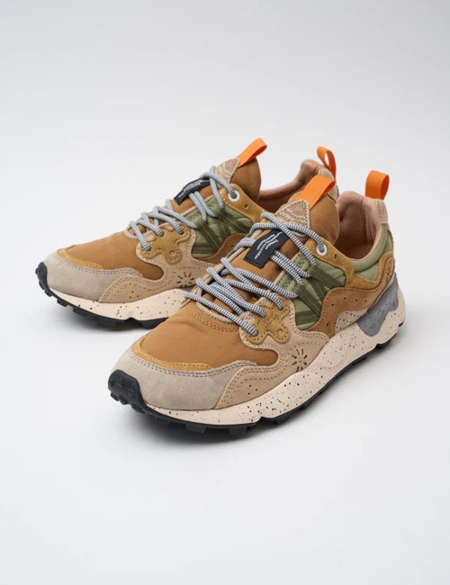 SNEAKERS SCAMOSCIATA YAMANO 3 MAN GREY-LIGHT BROWN-BEIGE