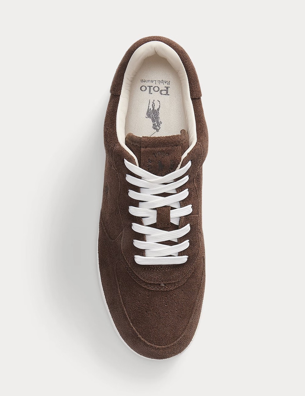 Masters Court Suede Trainer Chocolate Brown