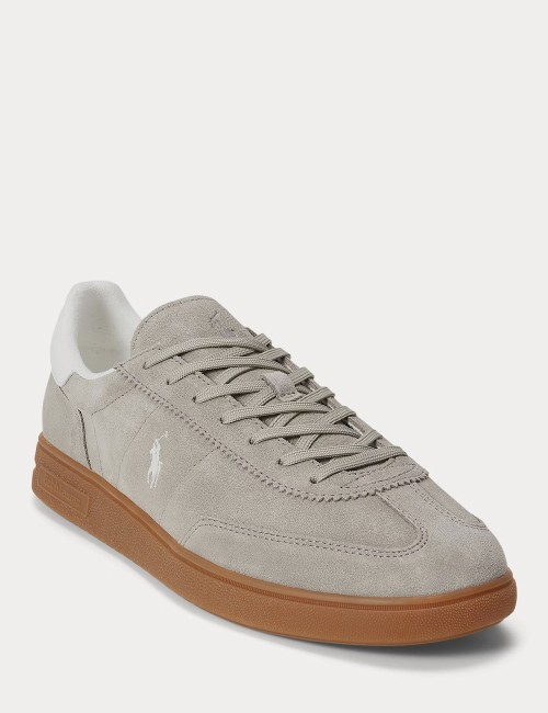 Bedford Suede Trainer Earth Grey/deckwash White