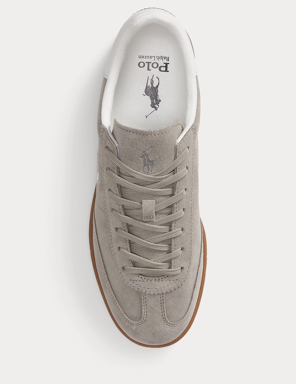 Bedford Suede Trainer Earth Grey/deckwash White