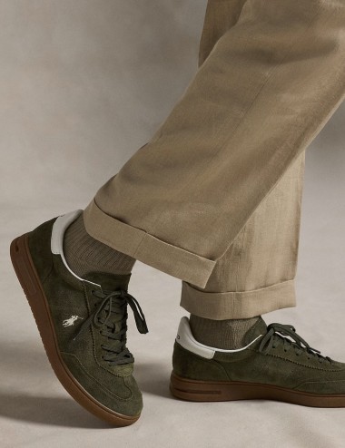 Sneaker Bedford in camoscio Armadillo/Bianco nautico