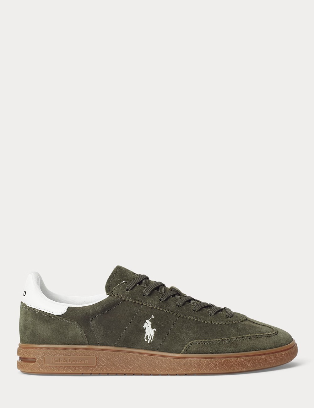 Bedford Suede Trainer Armadillo/Deckwash White