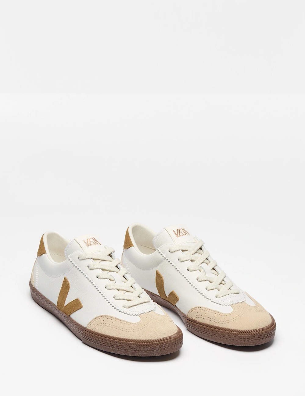 SNEAKERS VOLLEY LEATHER WHITE TENT BARK