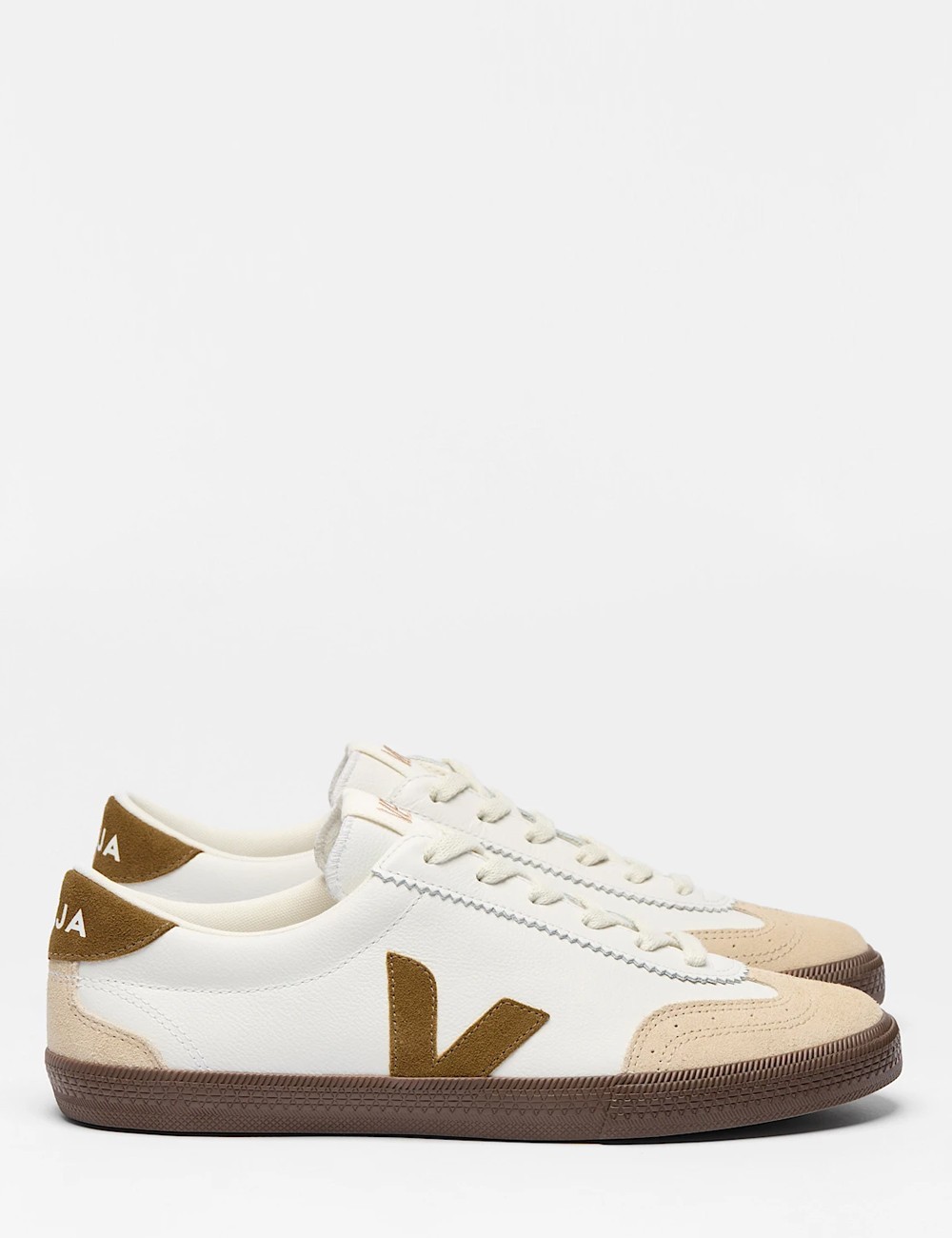 SNEAKERS VOLLEY LEATHER WHITE TENT BARK