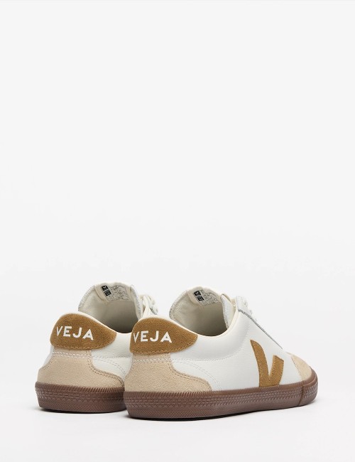 SNEAKERS VOLLEY LEATHER WHITE TENT BARK