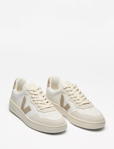 SNEAKERS V-90 LEATHER WHITE TAUPE