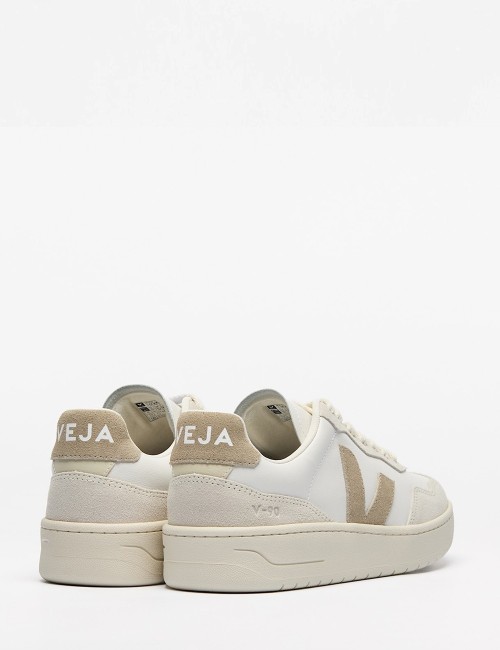 SNEAKERS V-90 LEATHER WHITE TAUPE