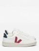 SNEAKERS V-12 LEATHER WHITE MARSALA NAUTICO