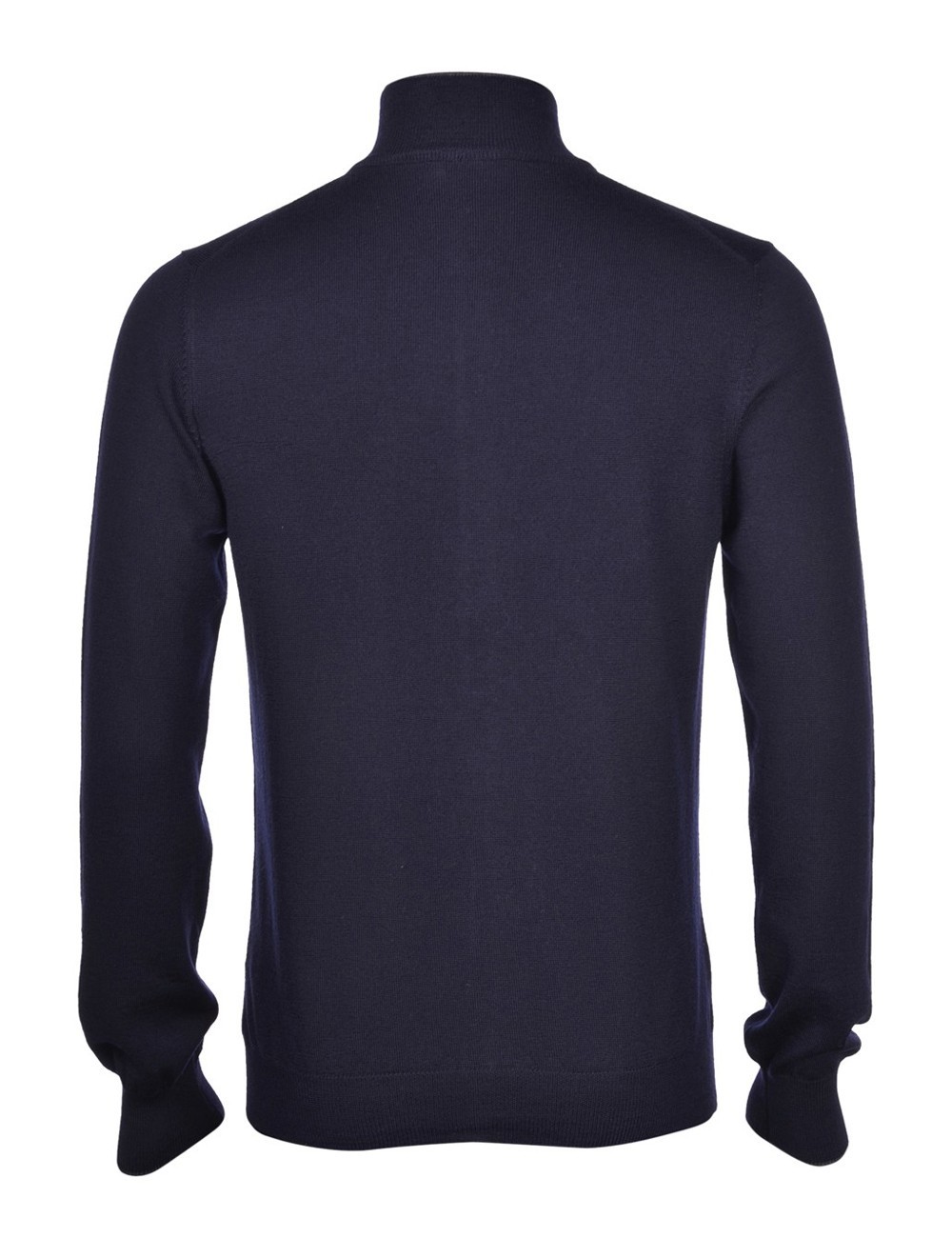CARDIGAN FULL BUTTON IN LANA BLUE NAVY GRIGIO