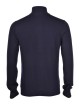 WOOL FULL BUTTON CARDIGAN BLUE NAVY GREY