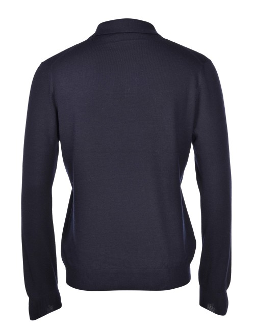 ATHLEISURE SKIPPER KNIT POLO BLUE NAVY