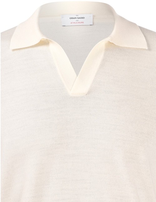 POLO SKIPPER IN MAGLIA ATHLEISURE PANNA