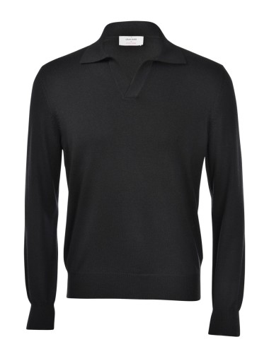POLO SKIPPER IN MAGLIA ATHLEISURE NERA