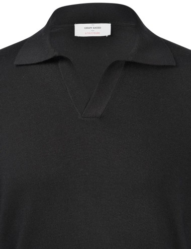POLO SKIPPER IN MAGLIA ATHLEISURE NERA
