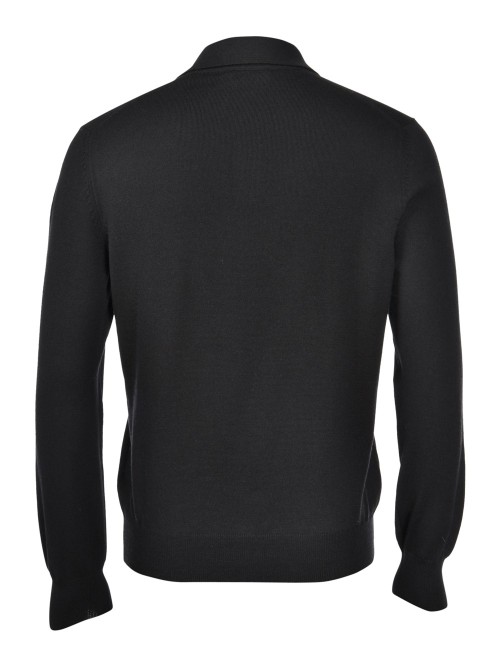 ATHLEISURE SKIPPER KNIT POLO BLACK