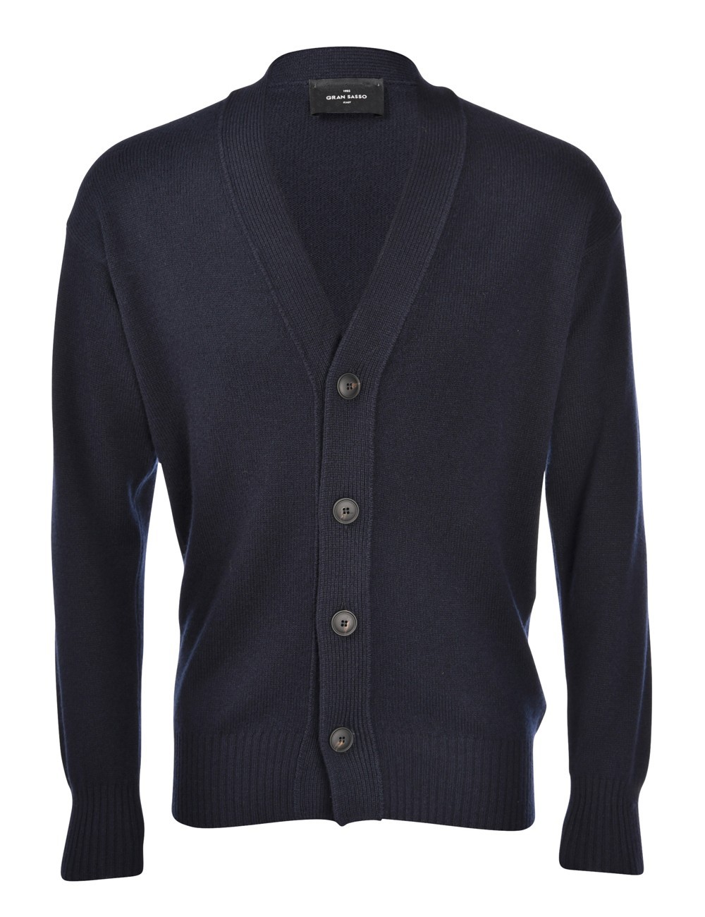 DROPPED SHOULDER 4-BUTTON CARDIGAN BLUE NAVY