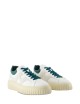Sneakers in nappa H-Stripes verde