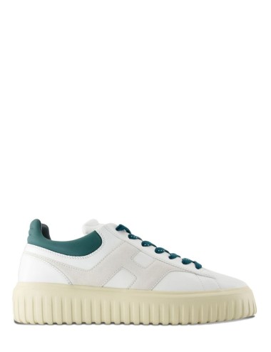 Sneakers in nappa H-Stripes verde