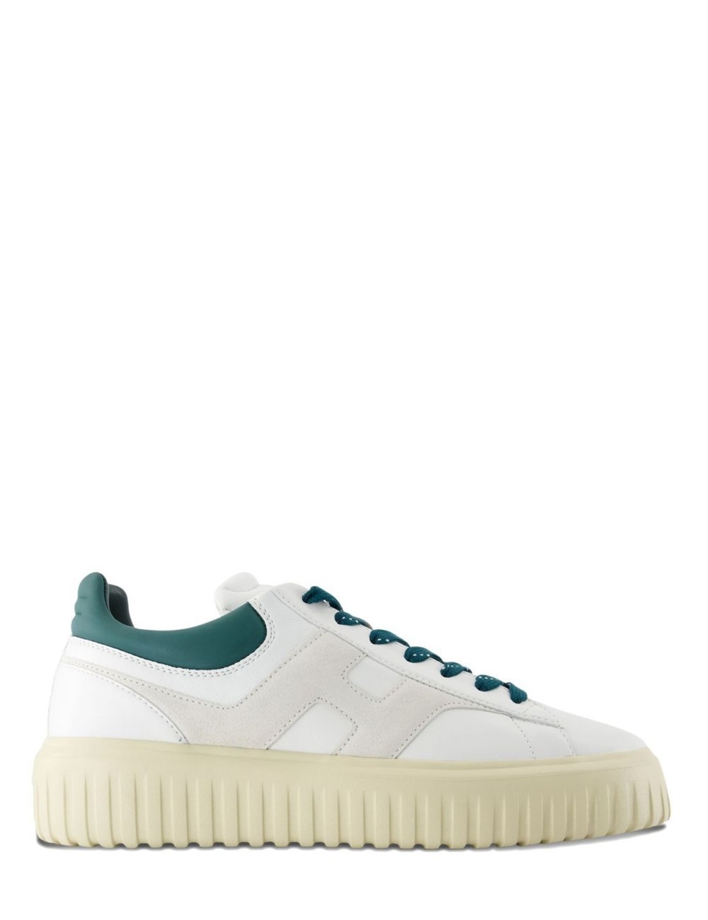 Sneakers in nappa H-Stripes verde