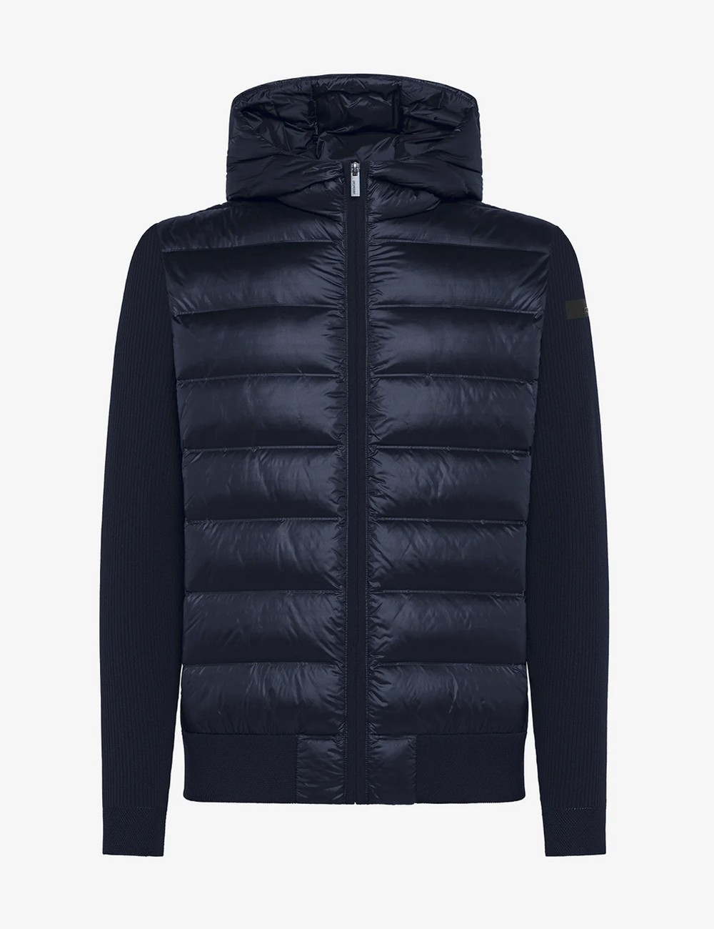 Maglia Amos Perlupin Duck Hood Zip Knit blue black