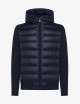 Amos Perlupin Duck Hood Zip Knit blue black
