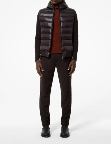 Amos Perlupin Duck Hood Zip Knit blue black
