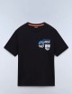 T-Shirt a Maniche Corte Montepiana in Jersey nera