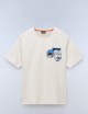 T-Shirt a Maniche Corte Montepiana in Jersey beige