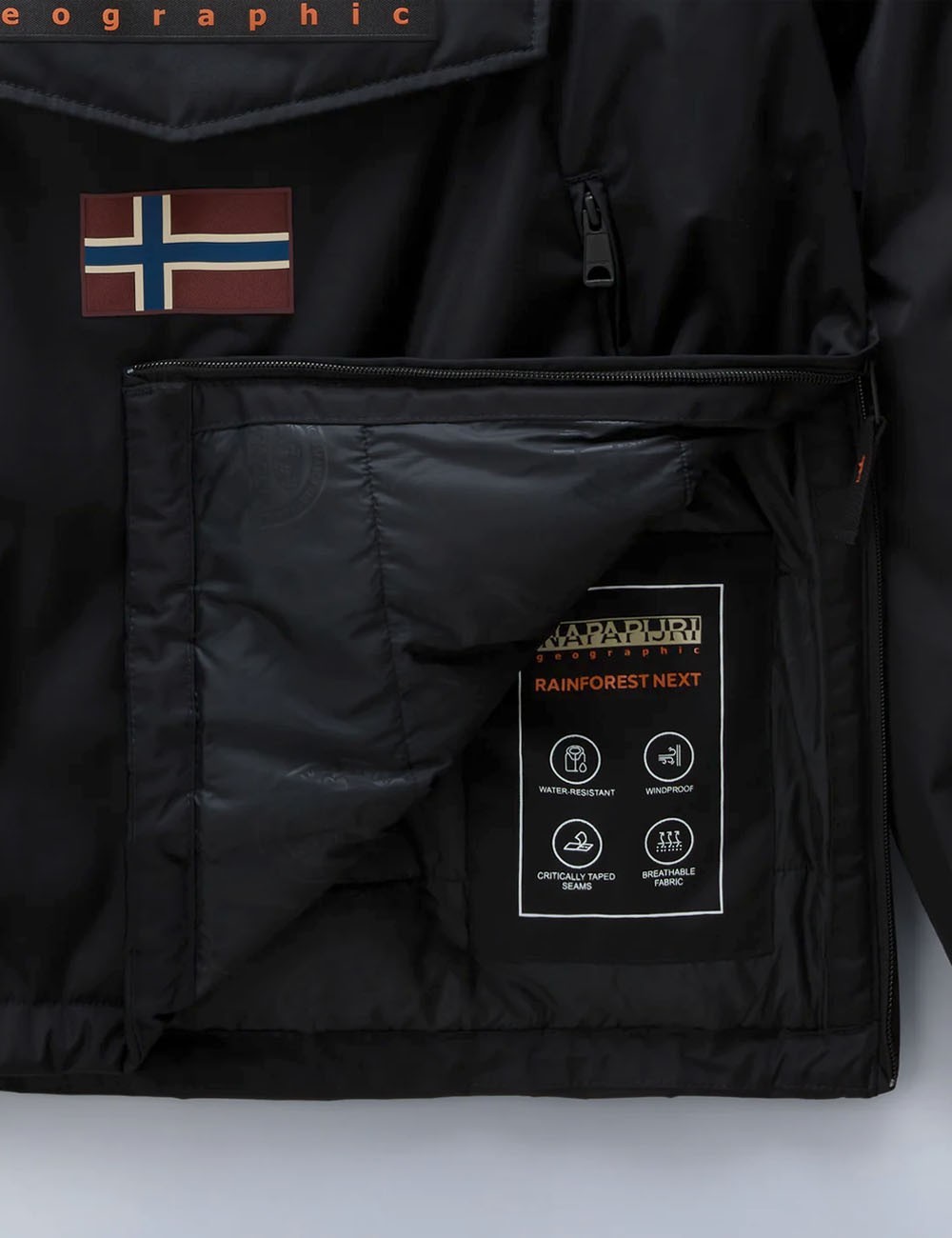 Giacca Anorak Rainforest Next Winter nera