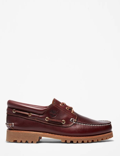 Authentic 3-Eye Lug Handsewn Boat Shoe burgundy