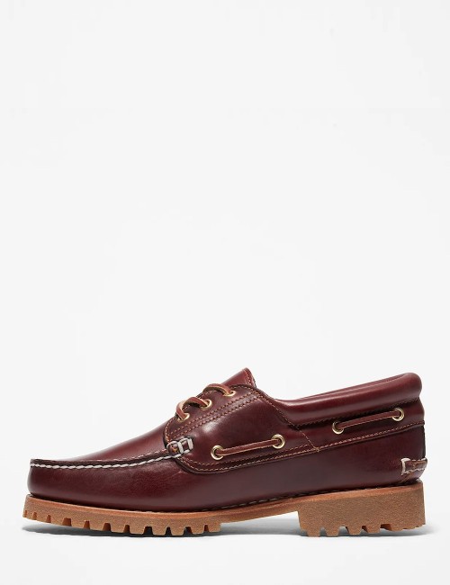 Authentic 3-Eye Lug Handsewn Boat Shoe burgundy