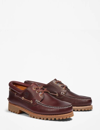Authentic 3-Eye Lug Handsewn Boat Shoe burgundy