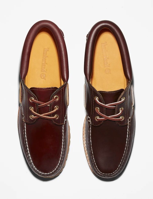 Authentic 3-Eye Lug Handsewn Boat Shoe burgundy