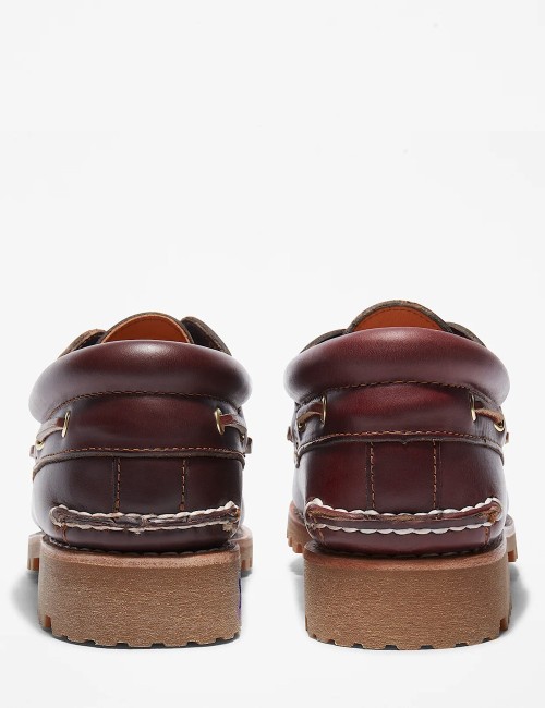Authentic 3-Eye Lug Handsewn Boat Shoe burgundy